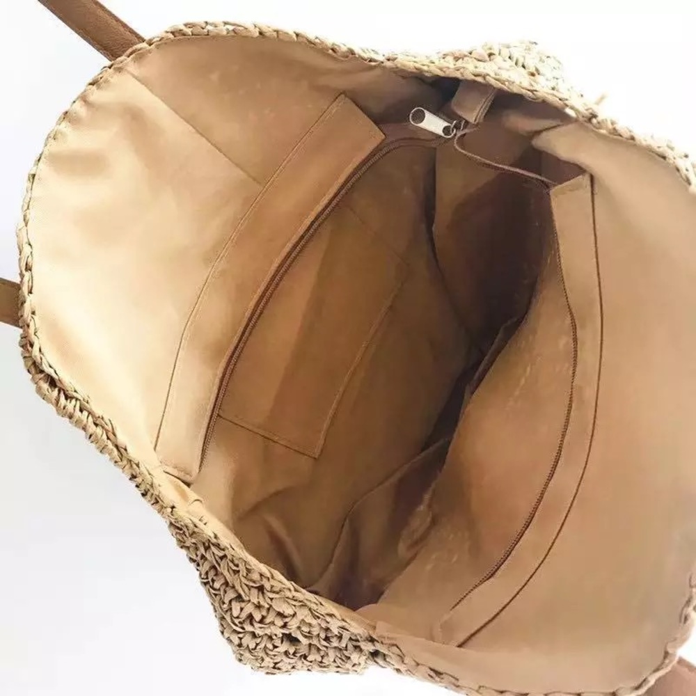 PEARL CITY WOVEN ROUND STRAW BAG - Picture 4 of 4